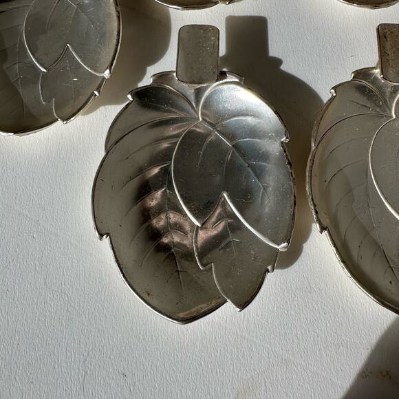WMF Metalworks Art Nouveau Leaf Aluminum Ashtrays - Set of 6 - German - Picture 6 of 10